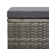 Garden Stools 4 pcs with Cushions Poly Rattan Grey