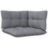 Garden Corner Sofa with Grey Cushions Solid Pinewood