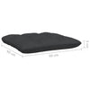 Garden Corner Sofa with Anthracite Cushions Grey Solid Pinewood
