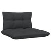 Garden Middle Sofa with Cushions Black Solid Pinewood