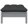 2-Seater Garden Sofa with Cushions Grey Solid Pinewood