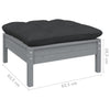 2-Seater Garden Sofa with Cushions Grey Solid Pinewood