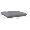 3 Piece Garden Lounge Set with Grey Cushions Solid Pinewood