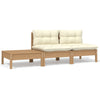 alt="3 Piece Garden Lounge Set with Cream Cushions Solid Pinewood"