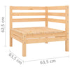7 Piece Garden Lounge Set Solid Pinewood