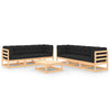 alt="7 Piece Garden Lounge Set with Cushions Solid Pinewood"