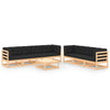 alt="8 Piece Garden Lounge Set with Cushions Solid Pinewood"