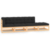 alt="4 Piece Garden Lounge Set with Cushions Solid Pinewood"