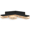 alt="8 Piece Garden Lounge Set with Cushions Solid Pinewood"