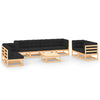 alt="9 Piece Garden Lounge Set with Cushions Solid Pinewood"