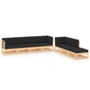 alt="7 Piece Garden Lounge Set with Cushions Solid Pinewood"