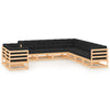alt="9 Piece Garden Lounge Set with Anthracite Cushions Pinewood"