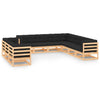 alt="10 Piece Garden Lounge Set with Anthracite Cushions Pinewood"