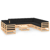 alt="11 Piece Garden Lounge Set with Anthracite Cushions Pinewood"