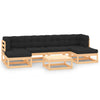 alt="7 Piece Garden Lounge Set with Anthracite Cushions Pinewood"