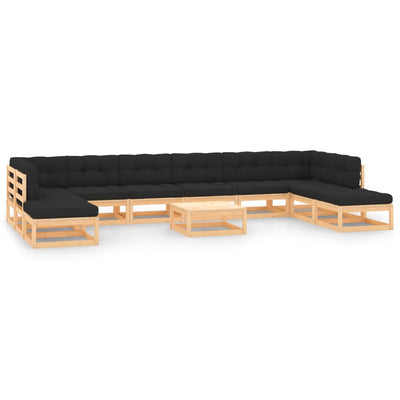 alt="11 Piece Garden Lounge Set with Anthracite Cushions Pinewood"