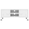 Industrial TV Cabinet White 105x35x42 cm Metal