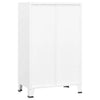 Industrial Storage Cabinet White 70x40x115 cm Metal