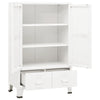 Industrial Storage Cabinet White 70x40x115 cm Metal