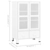 Industrial Storage Cabinet White 70x40x115 cm Metal