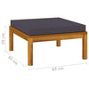 3 Piece Garden Lounge Set with Cushion Solid Acacia Wood