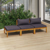 alt="3 Piece Garden Lounge Set with Cushion Solid Acacia Wood"