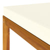 4 Piece Garden Lounge Set with Cream Cushion Solid Acacia Wood