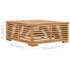 3 Piece Garden Lounge Set with Cream Cushion Solid Teak Wood