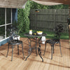 alt="3 Piece Bistro Set Cast Aluminium Black"