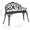 Garden Bench 99 cm Cast Aluminium Black