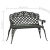 Garden Bench 108 cm Cast Aluminium Green
