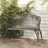 alt="Garden Bench 108 cm Cast Aluminium Green"