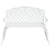 Garden Bench 108 cm Cast Aluminium White