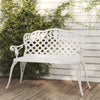 alt="Garden Bench 108 cm Cast Aluminium White"