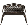 Garden Bench 108 cm Cast Aluminium Bronze