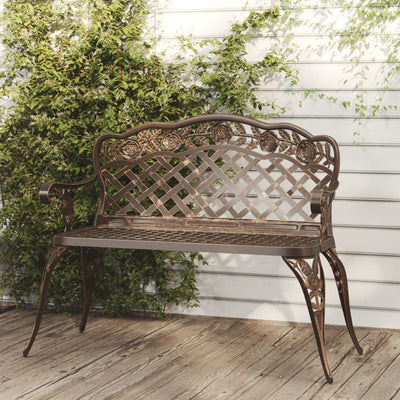 alt="Garden Bench 108 cm Cast Aluminium Bronze"