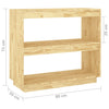 Book Cabinet 80x35x71 cm Solid Pinewood