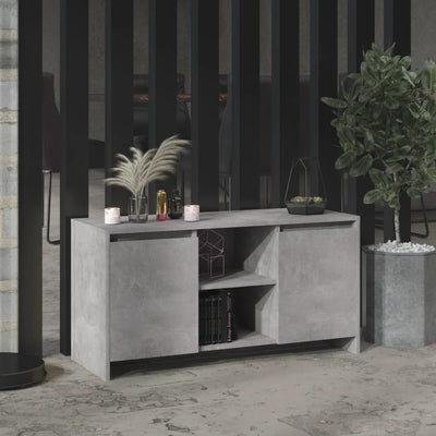 TV Cabinet Concrete Grey 102x37.5x52.5 cm Chipboard