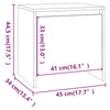 Bedside Cabinets 2 pcs White 45x34x44.5 cm Chipboard