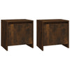 Bedside Cabinets 2 pcs Smoked Oak 45x34x44.5 cm Chipboard