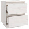 Bedside Cabinets 2 pcs White 40x35x50 cm Solid Wood Pine