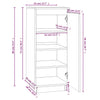 Shoe Cabinet 35x35x80 cm Solid Wood Pine