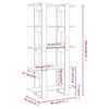Book Cabinet/Room Divider Black 80x30x160 cm Engineered Wood