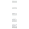 Book Cabinet/Room Divider High Gloss White 80x30x160 cm