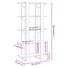 Book Cabinet/Room Divider High Gloss White 80x30x160 cm