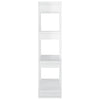Book Cabinet/Room Divider High Gloss White 80x30x123.5 cm