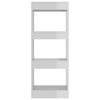 Book Cabinet/Room Divider High Gloss White 40x30x103 cm Engineered Wood