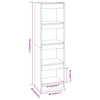 Book Cabinet/Room Divider Concrete Grey 40x30x135 cm