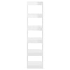 Book Cabinet/Room Divider High Gloss White 40x30x166 cm