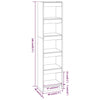 Book Cabinet/Room Divider High Gloss White 40x30x166 cm